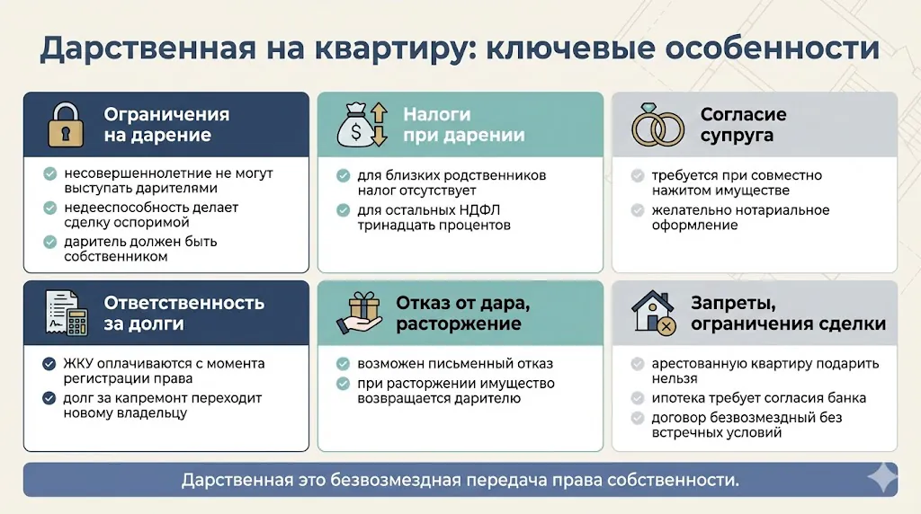 Особенности дарственной на квартиру