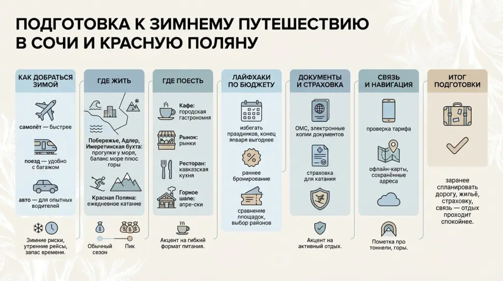 Подготовка к зимнему путешествию в Сочи