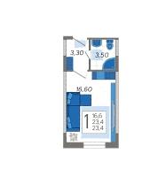 Студия №201, 24.8000 м²