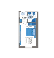 Студия №10, 25.3000 м²