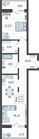 2-комнатная квартира №42, 50.9000 м²