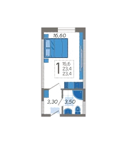 Студия №191, 24.8000 м²