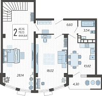 2-комнатные апартаменты №56, 450.0100 м²