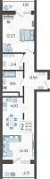 2-комнатная квартира №12, 50.9000 м²