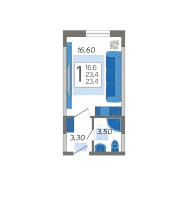 Студия №3, 24.8000 м²